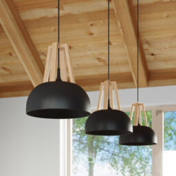 Sollux Lighting Casco Black Steel & Wood 1 Light Classic Pendant Ceiling Light - thumbnail 8