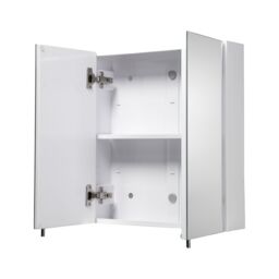 Croydex Dawley White Double Bathroom Wall Cabinet With 2 Mirror Doors (H)690mm (W)600mm - thumbnail 3