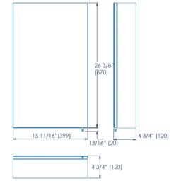 Croydex Dawley White Double Bathroom Wall Cabinet With 2 Mirror Doors (H)690mm (W)600mm - thumbnail 6