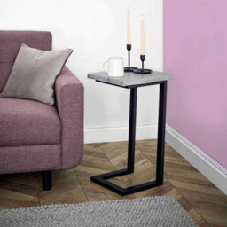 Soho Grey Small Squre C-Side Table - By Roseland Furniture - thumbnail 2