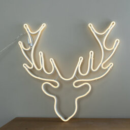 Samuel Alexander 58Cm Light Up Neon Flex Christmas Reindeer Head With Warm White Leds - thumbnail 7