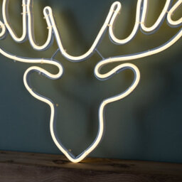 Samuel Alexander 58Cm Light Up Neon Flex Christmas Reindeer Head With Warm White Leds - thumbnail 6