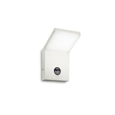 Ideal Lux Style Led Outdoor Motion Sensor Light White Ip54, 3000K