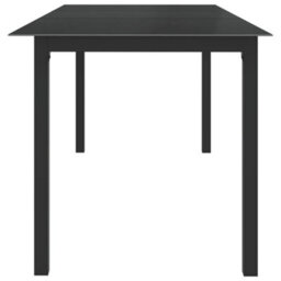 Berkfield Garden Table Black 190X90X74 Cm Aluminium And Glass - thumbnail 3