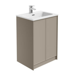 Plum&clay Jenner Light Grey Freestanding Vanity Unit & Basin Set (W)600mm (H)855mm - thumbnail 1