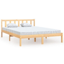 Berkfield Bed Frame Solid Pinewood 120X200 Cm - thumbnail 2