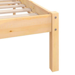 Berkfield Bed Frame Solid Pinewood 120X200 Cm - thumbnail 8