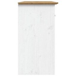 Berkfield Sideboard Bodo White And Brown 115X43X79.5 Cm Solid Wood Pine - thumbnail 5