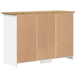 Berkfield Sideboard Bodo White And Brown 115X43X79.5 Cm Solid Wood Pine - thumbnail 6