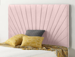 Somnior Beds Somnior  3Ft Platinum Single 32 Inches Plush Pink Headboard With Wooden Struts