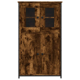 Berkfield Highboard Smoked Oak 62X32X106.5 Cm Engineered Wood - thumbnail 5