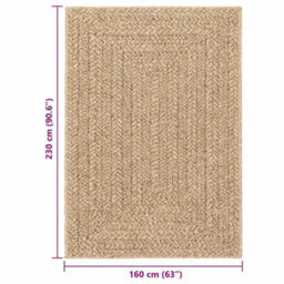 Vidaxl Rug Zizur 160X230 Cm Jute Look Indoor And Outdoor - thumbnail 9