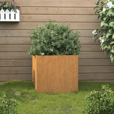 Berkfield Planter 32X30X29 Cm Corten Steel - image 1