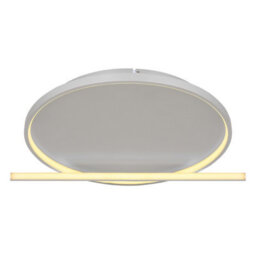 Luminosa Lighting Luminosa Ronda Integrated Led Semi Flush Ceiling Light Nickel Matt Led Dimmable 2700-6000K Remote Control - thumbnail 5