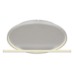 Luminosa Lighting Luminosa Ronda Integrated Led Semi Flush Ceiling Light Nickel Matt Led Dimmable 2700-6000K Remote Control - thumbnail 1