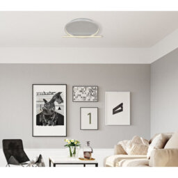 Luminosa Lighting Luminosa Ronda Integrated Led Semi Flush Ceiling Light Nickel Matt Led Dimmable 2700-6000K Remote Control - thumbnail 6