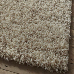 Cream Shaggy Plain Easy To Clean Rug For Dining-200Cm X 290Cm - thumbnail 2