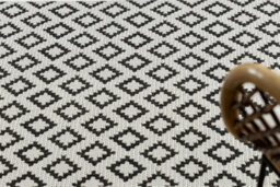 RugsX Carpet Sisal Flat 49361960 Rhombuses Cream Black 160X230 Cm - thumbnail 5