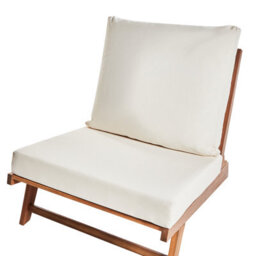 Beliani Garden Chair With Cushion Micciano Acacia Wood Off-White - thumbnail 7