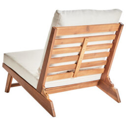 Beliani Garden Chair With Cushion Micciano Acacia Wood Off-White - thumbnail 6