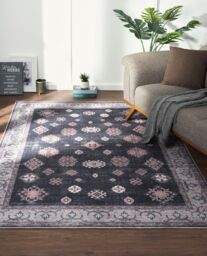 Black Traditional Medium Rug, (L)170Cm X (W)120Cm - thumbnail 2