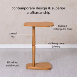 MH London Alina Side Table Solid Wood Bedside Table For Living Room And Bedroom - thumbnail 4