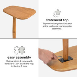 MH London Alina Side Table Solid Wood Bedside Table For Living Room And Bedroom - thumbnail 6