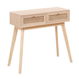 Furniturehmd Ratten 2 Drawer Console Table,hallway Table,bedroom Makeup Vanity Desk With Pine Legs,storage Furniture - thumbnail 6
