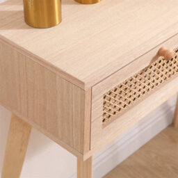 Furniturehmd Ratten 2 Drawer Console Table,hallway Table,bedroom Makeup Vanity Desk With Pine Legs,storage Furniture - thumbnail 5