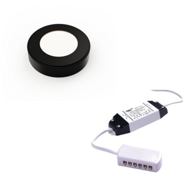 Unknown Nero Surface, Led, Under Cabinet Light, Natural White 4000 4500K, 2.3W, Matte Black, 1 Light & Driver