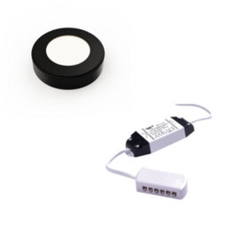 Unknown Nero Surface, Led, Under Cabinet Light, Natural White 4000 4500K, 2.3W, Matte Black, 1 Light & Driver