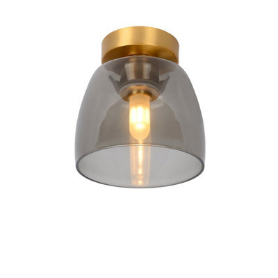 Lucide Tyler Retro Flush Ceiling Light Bathroom 16,1Cm - 1Xg9 - Ip44 - Matt Gold, Brass - image 1