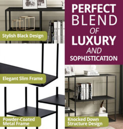 Hallowood Furniture Bewdley Display Unit 120Cm With 3 Shelves - thumbnail 4