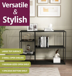 Hallowood Furniture Bewdley Display Unit 120Cm With 3 Shelves - thumbnail 5