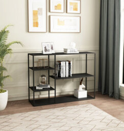 Hallowood Furniture Bewdley Display Unit 120Cm With 3 Shelves - thumbnail 1