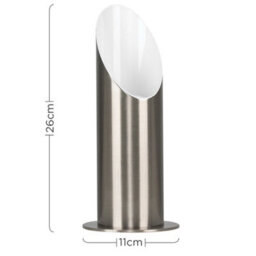 Valuelights Pair Of Brushed Chrome Table Floor Standing Uplighter Wall Wash Lamps - thumbnail 7