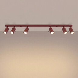 Sollux Lighting Ring Steel Burgundy 6 Lights Modern Ceiling Lamps - thumbnail 3