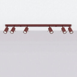 Sollux Lighting Ring Steel Burgundy 6 Lights Modern Ceiling Lamps - thumbnail 2