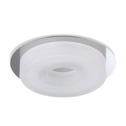 Luminosa Lighting Luminosa Marcel Recessed Down Light 6W Led Round 3000K Ip44, 550Lm, Polished Chrome/frosted Acrylic, Driver Included - thumbnail 1