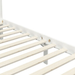 Vidaxl Canopy Bed Frame Without Mattress White Solid Wood 100X200 Cm - thumbnail 5