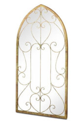 Mirroroutlet Chelsea Metal Arch Shaped Decorative Window Garden Mirror 100Cm X 50Cm - thumbnail 3