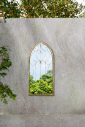 Mirroroutlet Chelsea Metal Arch Shaped Decorative Window Garden Mirror 100Cm X 50Cm - thumbnail 2