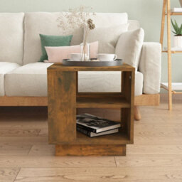 Berkfield Coffee Table Smoked Oak 40X40X43 Cm Engineered Wood - thumbnail 3