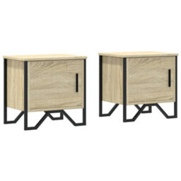 Berkfield Bedside Cabinets 2 Pcs Sonoma Oak 40X30X40 Cm Engineered Wood - thumbnail 2