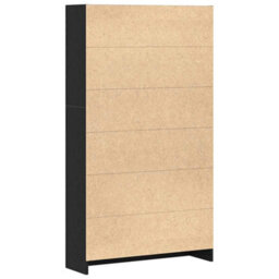 Vidaxl 4-Tier Bookcase Black Oak 80X24X143 Cm Engineered Wood - thumbnail 7