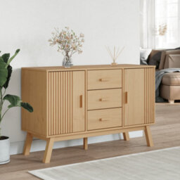 Walplus Sideboard Olden Brown 114X43X73.5Cm Solid Wood Pine - thumbnail 3