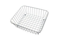 Modern Reginox Grey Wire Mesh Rectangle Metal Basket Accessory Stainless Steel