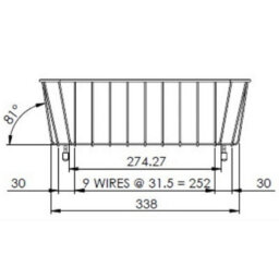 Modern Reginox Grey Wire Mesh Rectangle Metal Basket Accessory Stainless Steel - thumbnail 3