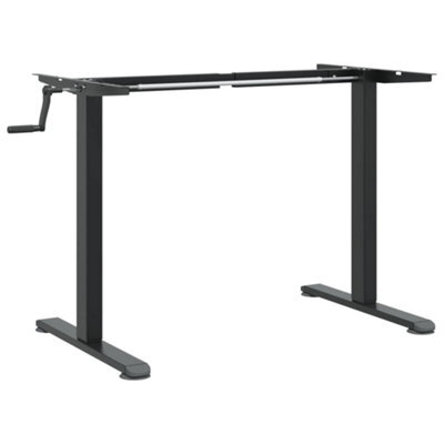Berkfield Elegant Standing Desk Frame Black (94-135)X60X(70-114) Cm Steel