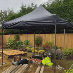 Vaunt Gazebo Heavy Duty Steel Black Outdoor Work Shelter 3M X 3M Tent V1903200 - thumbnail 3